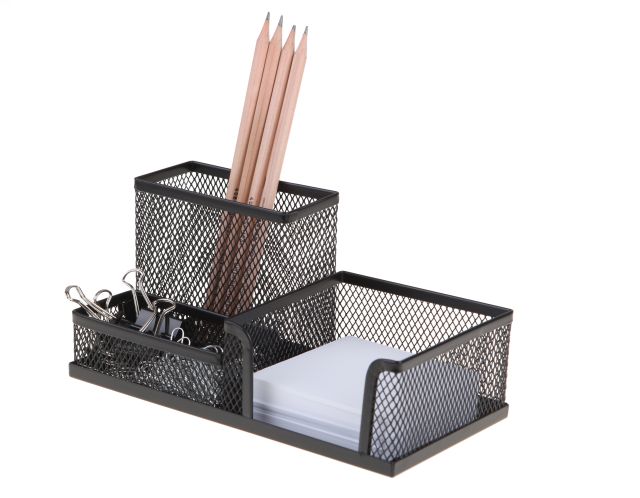 Przybornik na biurko czarny 3A NET